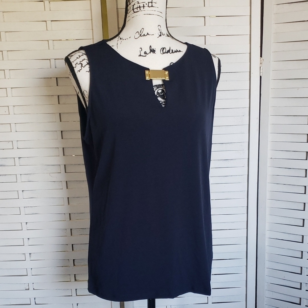 Michael Kors Blue Tank Top Size L New